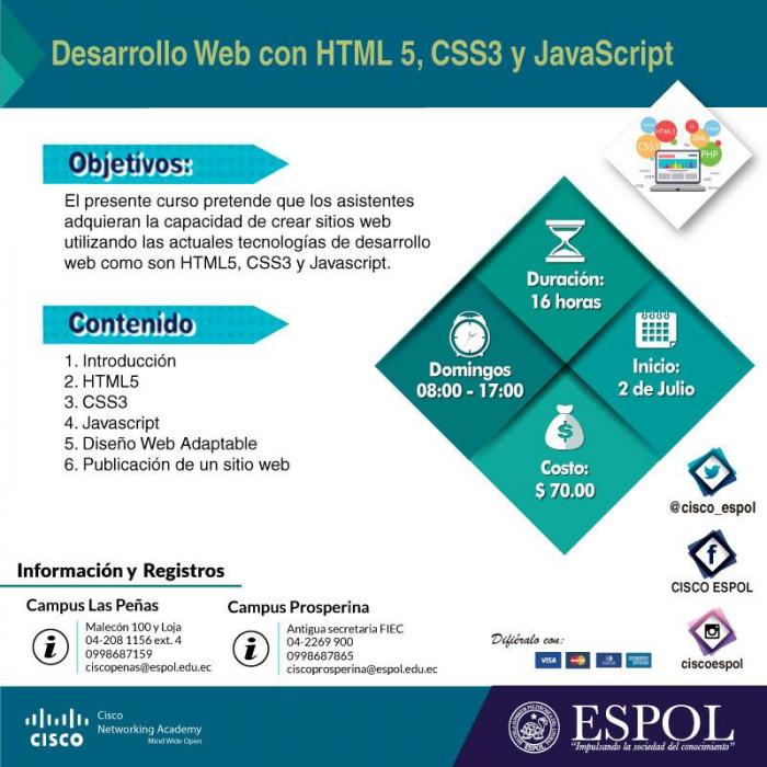 Taller: Desarrollo web con HTML5, CSS3 y Java Script