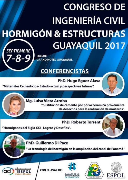 Congreso de Ingeniería Civil, Hormigón y Estructuras Guayaquil 2017