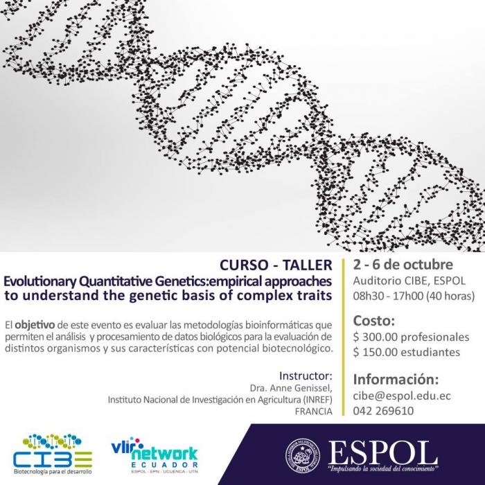 Curso Genética Cuantitativa Evolutiva: Enfoques empírico para entender la base compleja de los rasgos genéticos