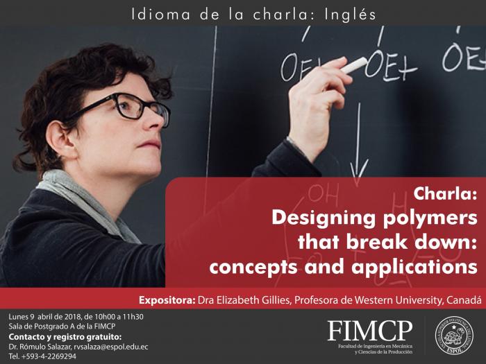 Charla Designing polymers that break down: concepts and applications