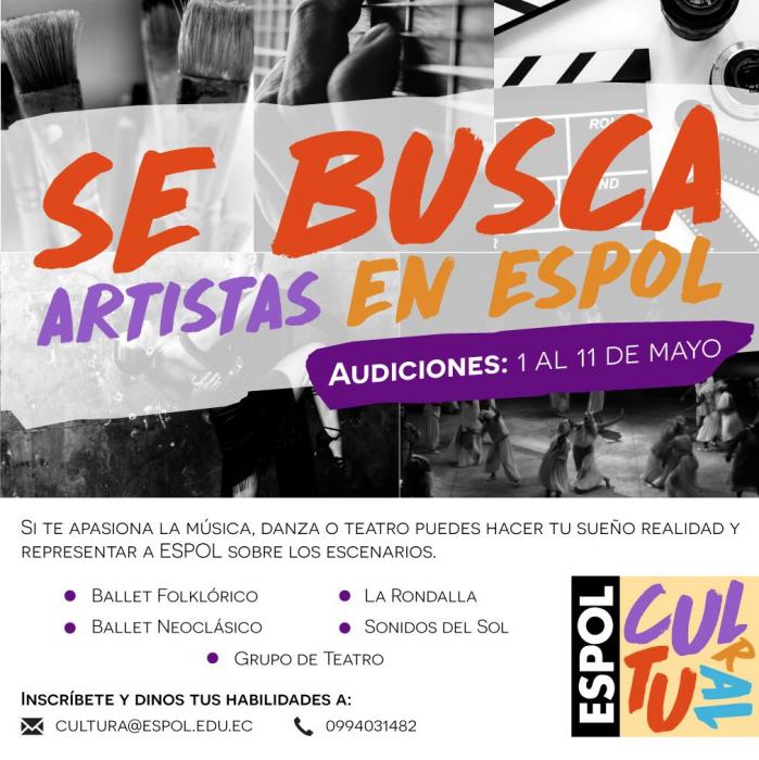 Audiciones para artistas en la ESPOL