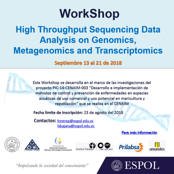 Workshop: High throughput sequencing data analysis on genomics, metagenomics and transcriptomics