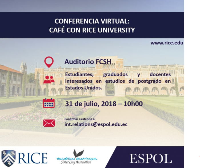 Conferencia virtual: Café con Rice University