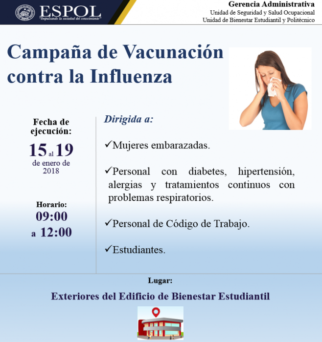 Campaña de vacunación contra la Influenza