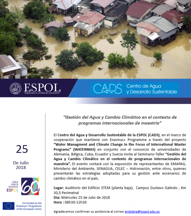 Seminario Taller: Gestión del agua y cambio climático en el contexto de programas internacionales de maestría