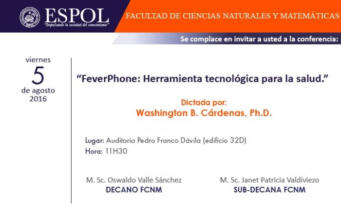 Conferencia, "FeverPhone: Herramienta tecnológica para la salud"