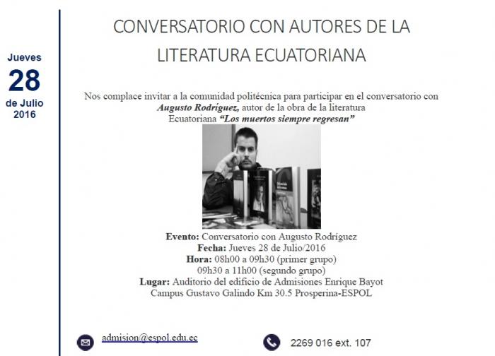 Conversatorio con Augusto Rodríguez 