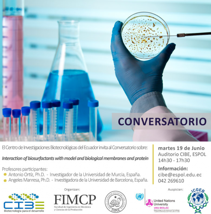 Conversatorio: Interaction of biosurfactans with model of biological membranes and protein