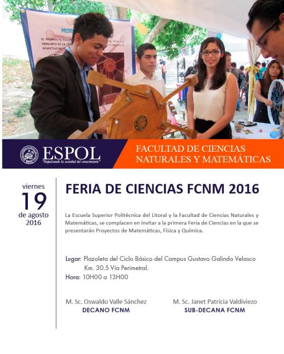 FERIA DE CIENCIAS FCNM 2016