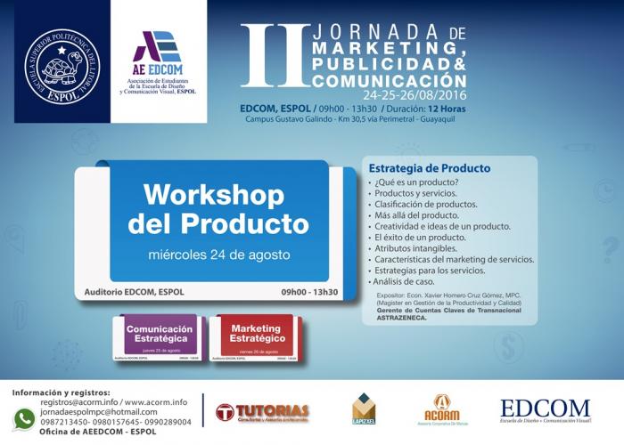 II Jornada de Marketing, Publicidad & Comunicación: 'Workshop de Producto'