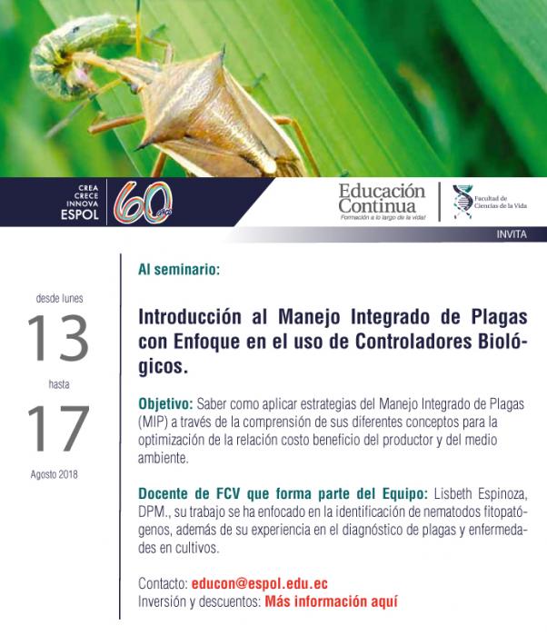 Seminario: Introducción al manejo integrado de plagas con enfoque en el uso de controladores biológicos