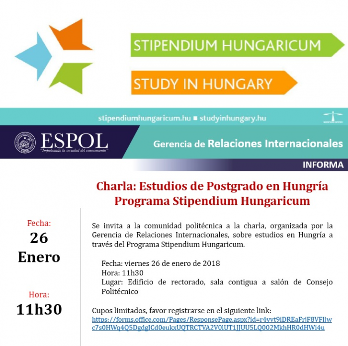 Charla: Estudios de posgrados en Hungría 