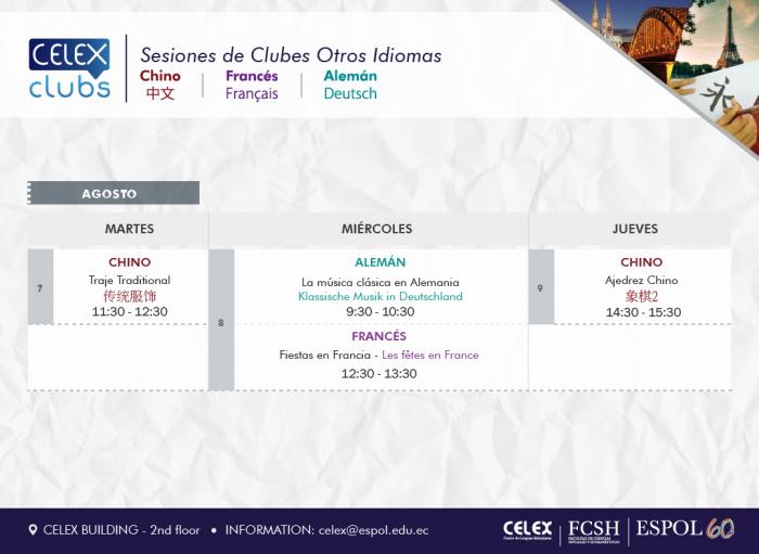 Celex Clubs: Sesiones de Clubes Otros Idiomas