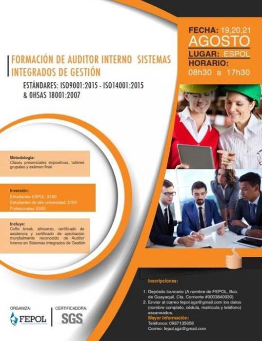 Seminario: Formación de Auditor Interno, Sistemas Integrados de Gestión