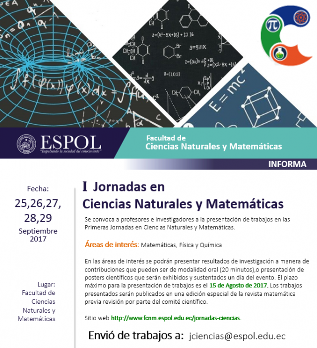 Primeras Jornadas en Ciencias Naturales y Matemáticas