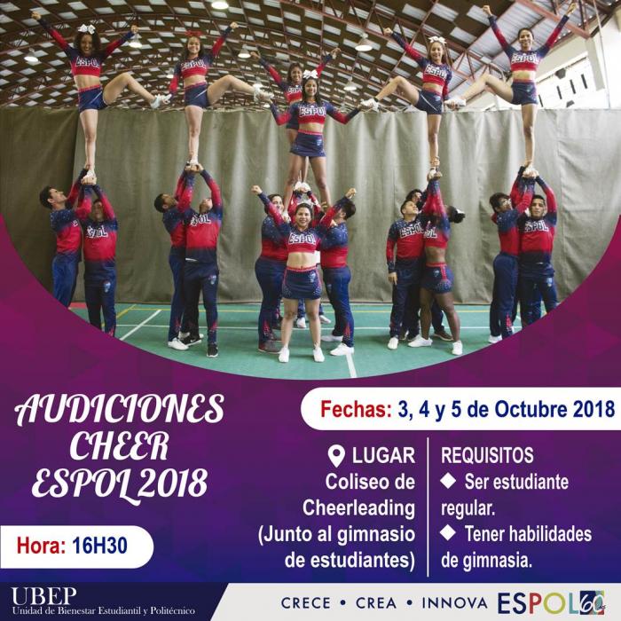 Audiciones Cheer ESPOL 2018
