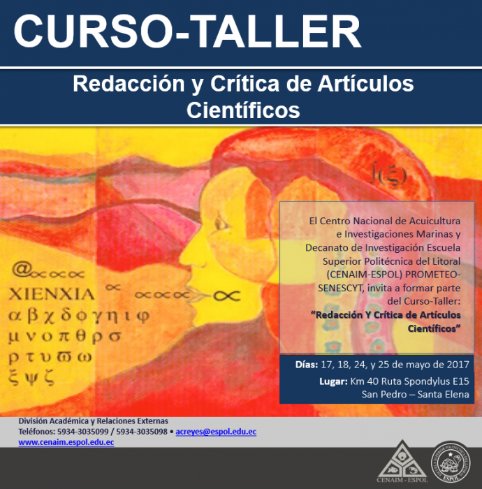 Curso-Taller: Redacción y Crítica de Artículos Científicos