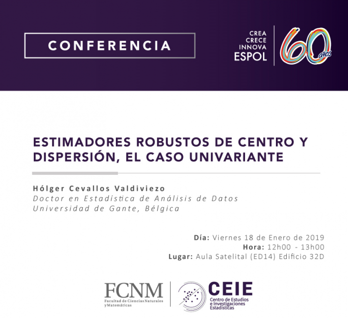 Conferencia: Estimadores robustos de centro y dispersión, el caso univariante