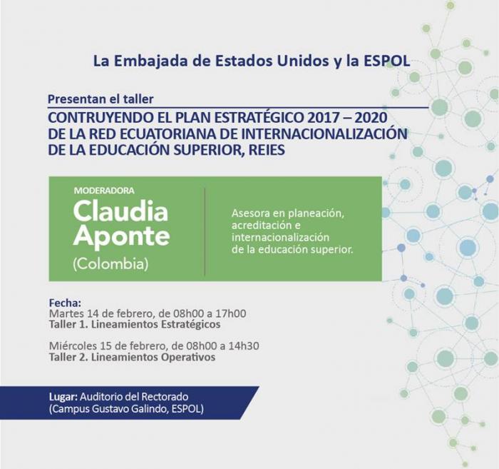 Taller Construyendo el Plan Estratégico 2017 - 2020 de la Red Ecuatoriana de Internacionalización de la Educación Superior , REIES