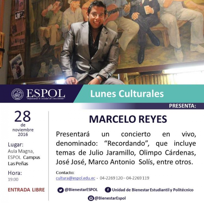 Lunes Culturales: Marcelo Reyes
