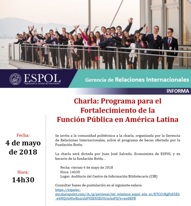 Charla: Programa para el fortalecimiento de la función pública en América Latina