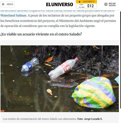 LA CREACIÓN DE UN ACUARIO VIVIENTE SURGE COMO UNA INICIATIVA PARA SALVAR AL ESTERO SALADO, PERO ¿ES POSIBLE?