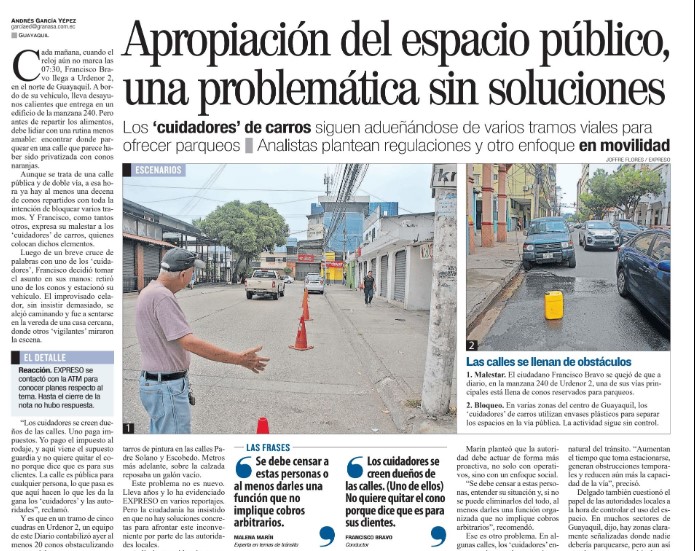 Apropiación del espacio público, una problemática sin soluciones