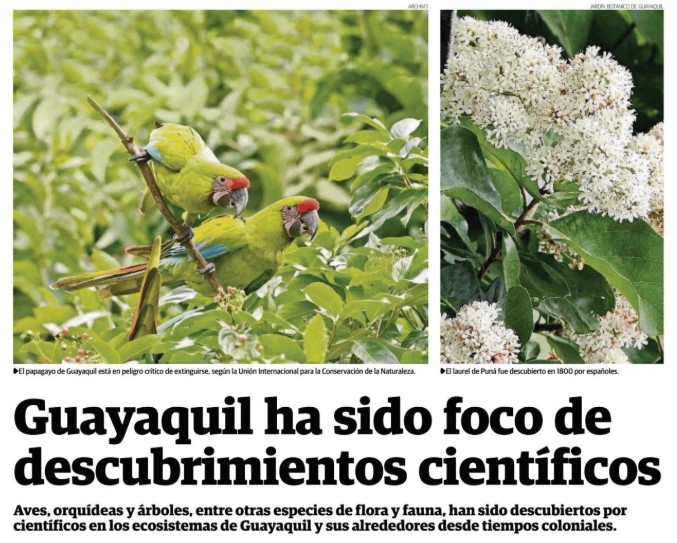 Guayaquil ha sido foco de descubrimientos científicos