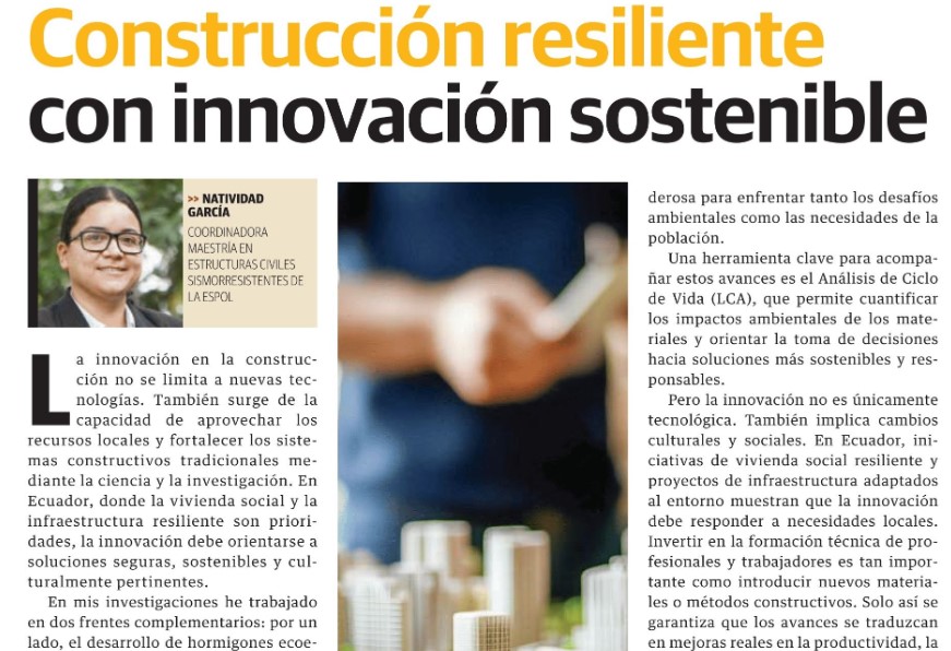 Construcción resiliente con innovación sostenible