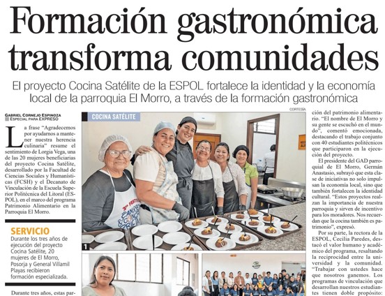 Formación gastronómica transforma comunidades