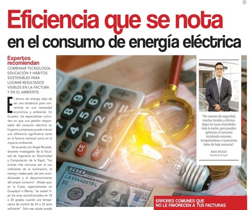Eficiencia que se nota en el consumo de energía eléctrica