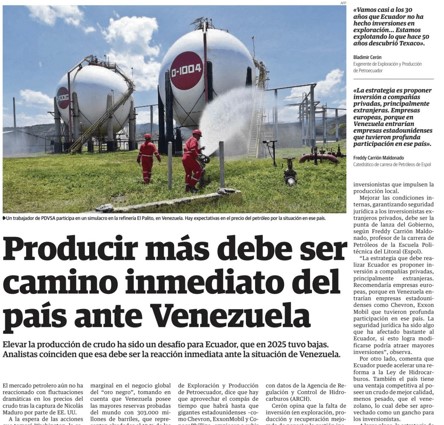 Producir más crudo debe ser camino inmediato del país ante Venezuela
