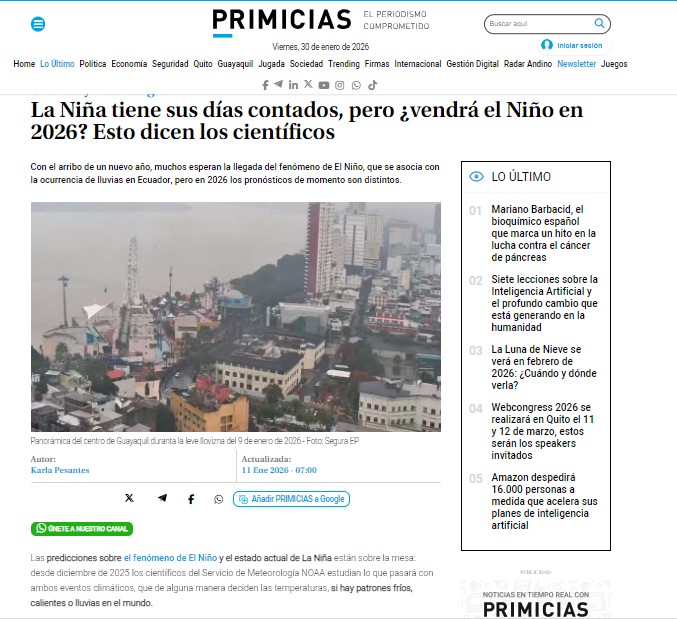 La niña tiene sus días contados, pero ¿vendrá el niño en 2026? esto dicen los científicos