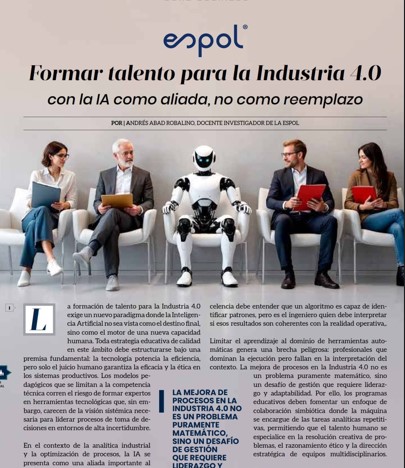 FORMAR TALENTO PARA LA INDUSTRIA 4.0 CON LA IA COMO ALIADA, NO COMO REEMPLAZO