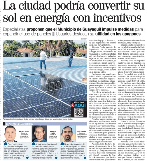 LA CIUDAD PODRÍA CONVERTIR SU SOL EN ENERGÍA CON INCENTIVOS