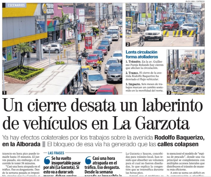 UN CIERRE DESATA UN LABERINTO DE VEHÍCULOS EN LA GARZOTA