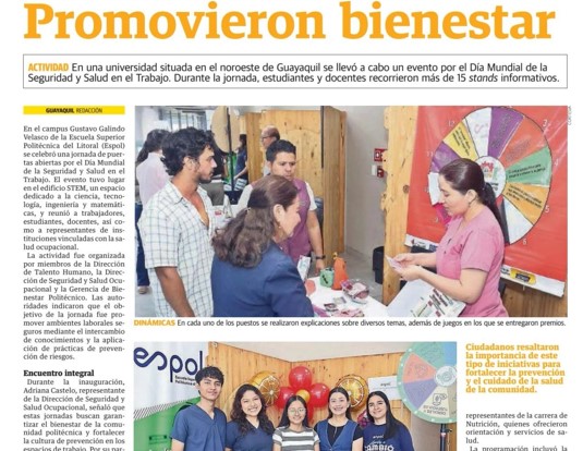 PROMOVIERON BIENESTAR