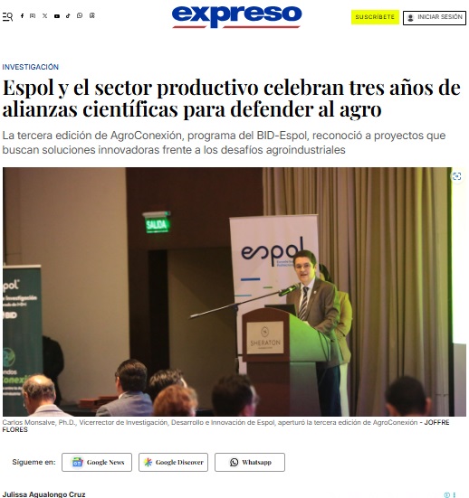 ESPOL Y SECTOR PRODUCTIVO CELEBRAN TRES AÑOS DE ALIANZAS CIENTÍFICAS PARA DEFENDER AL AGRO