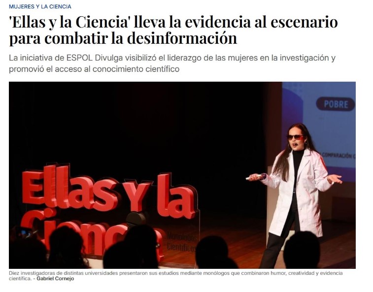 Ellas y la Ciencia lleva la ciencia al escenario para combatir la desinformación