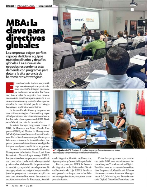 MBA: LA CLAVE PARA DIRECTIVOS GLOBALES