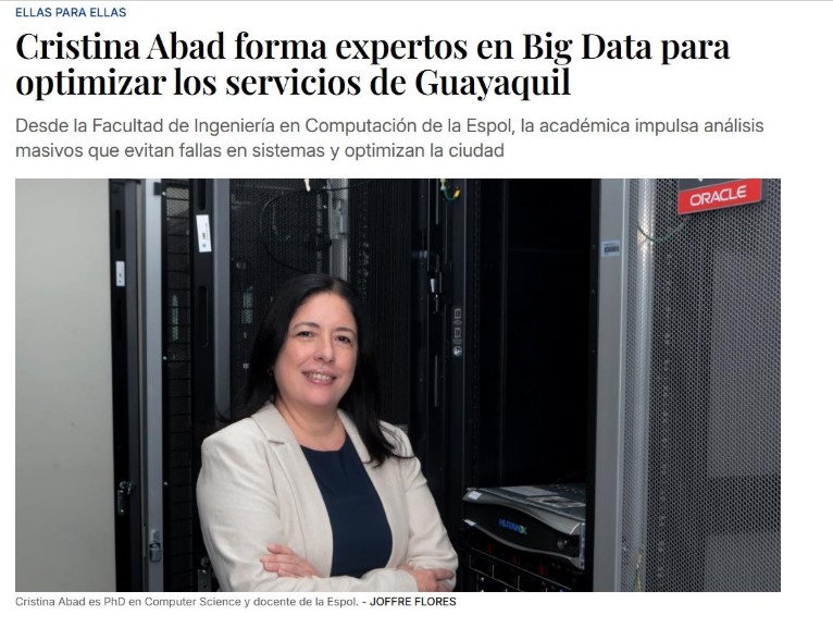 Cristina Abad forma expertos en Big Data para optimizar los servicios de Guayaquil