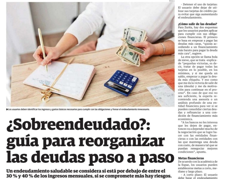 Estoy sobreendeudado: guía para reorganizar mis deudas paso a paso