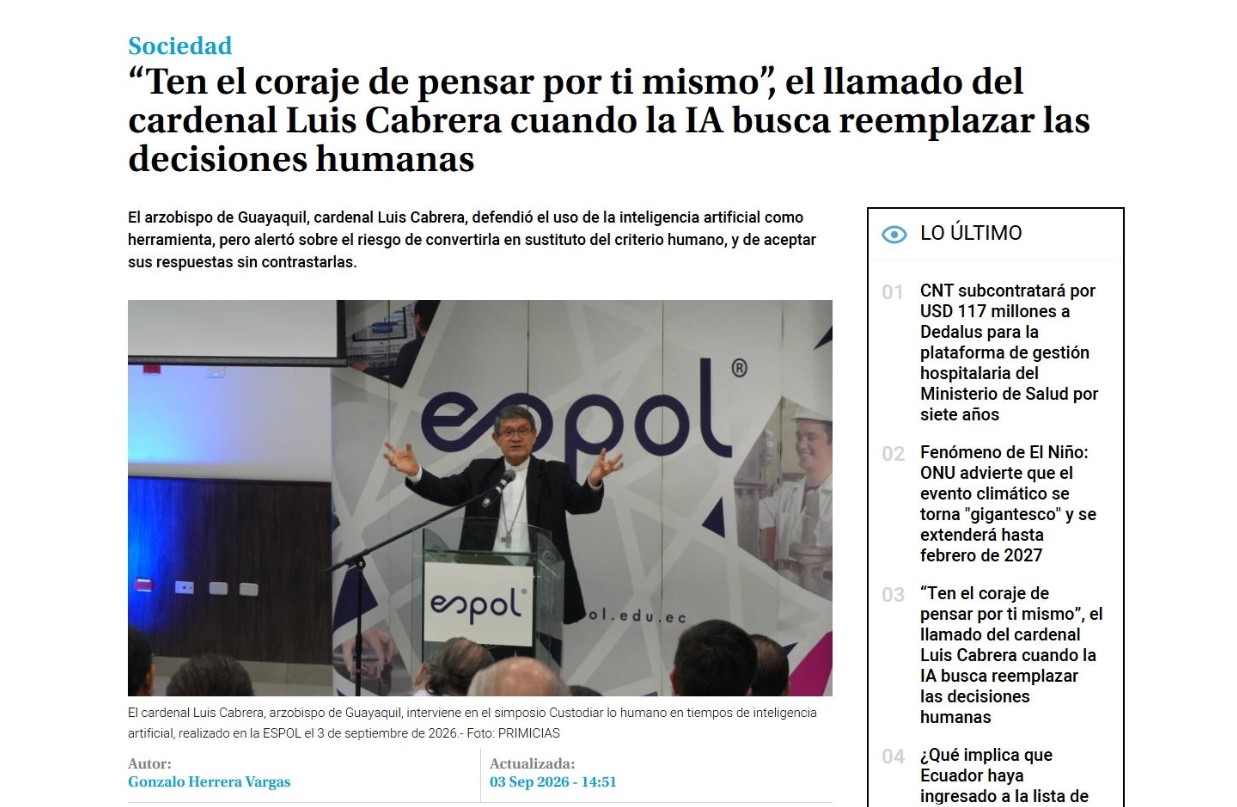 Custodiar lo humano en tiempos de Inteligencia Artificial