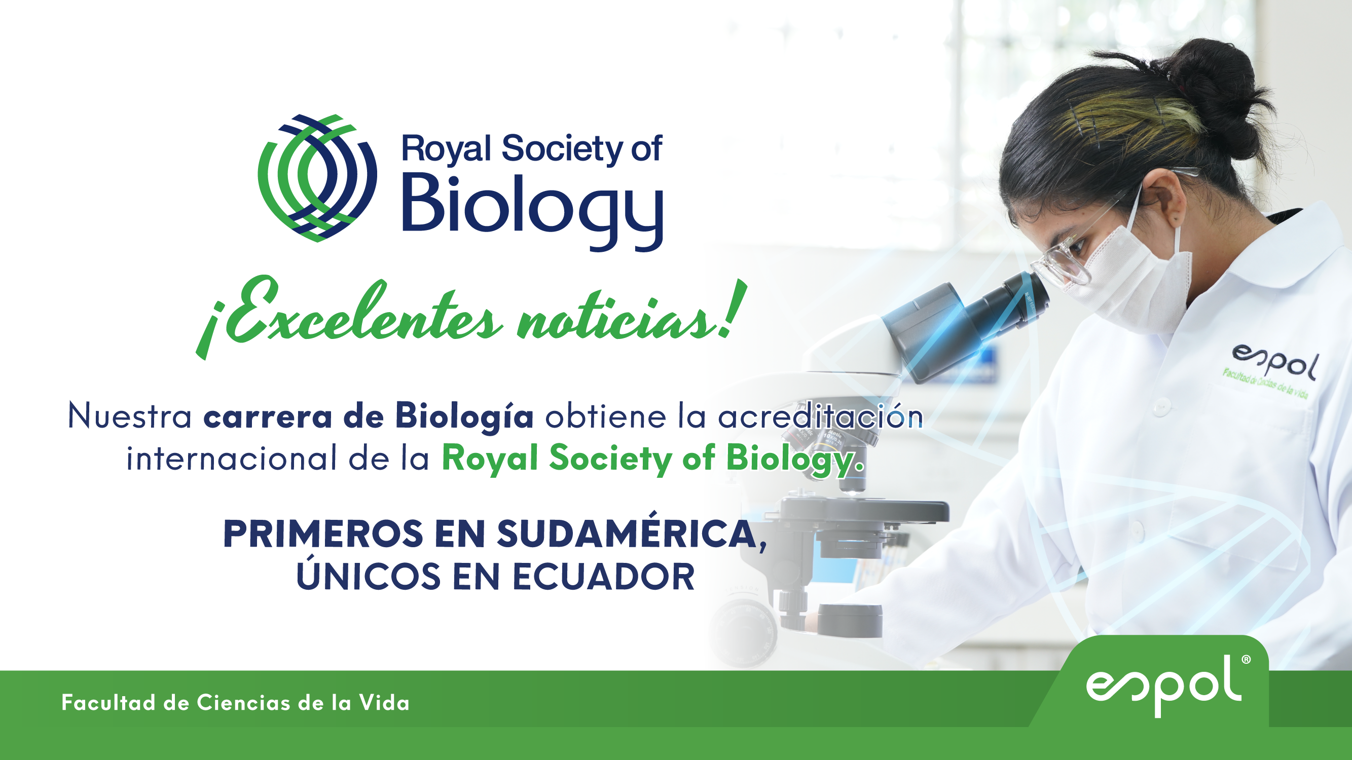 La carrera de Biología de ESPOL obtiene la acreditación de la Royal Society of Biology (RSB)