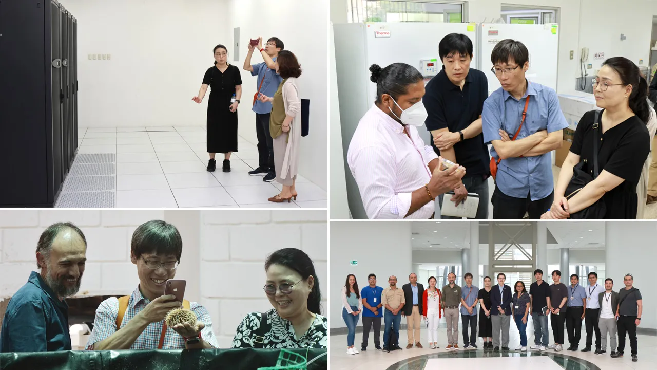 La delegación de Corea e INABIO visitaron las instalaciones del campus Prosperina y CENAIM.