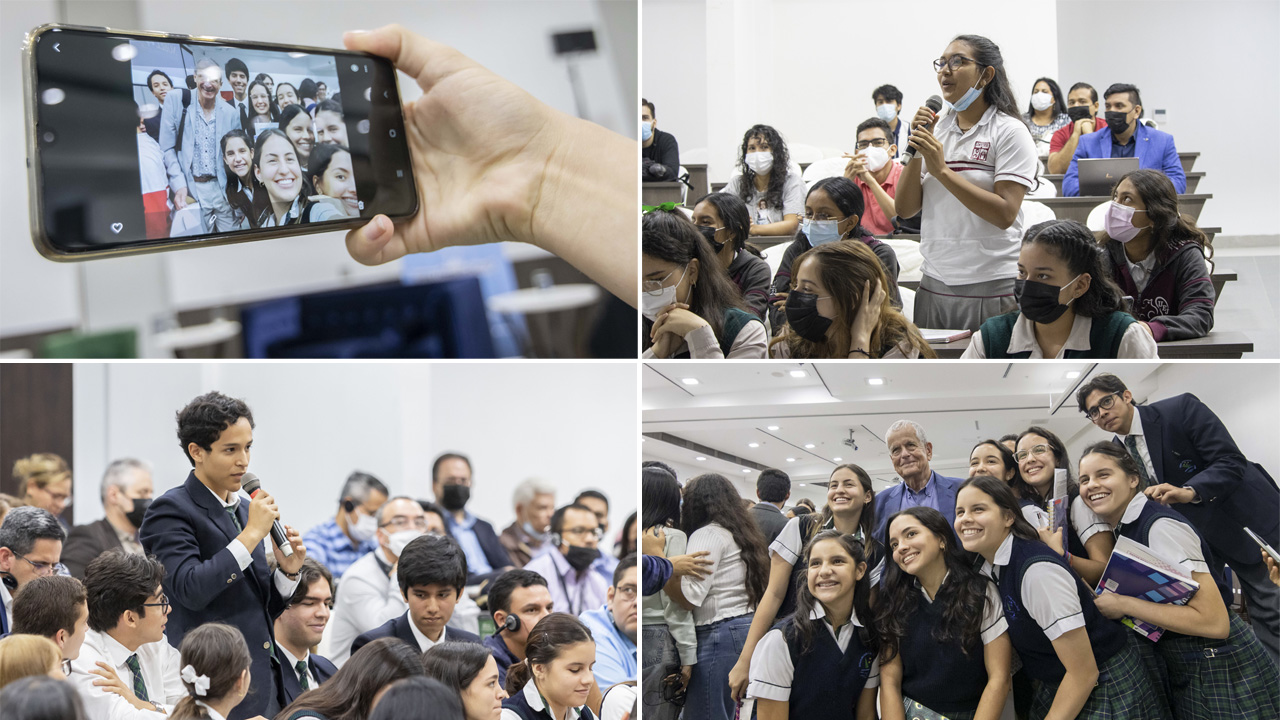 Estudiantes participaron en el conversatorio.