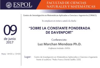 Charla sobre la Constante Ponderada de Vandemort