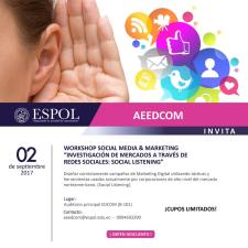 Workshop Social Media & Marketing: Investigación de mercados a través de redes sociales