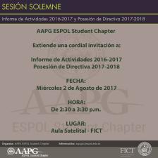 Posesión de nueva directiva del AAPG ESPOL Student Chapter
