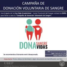 Campaña de donación voluntaria de sangre